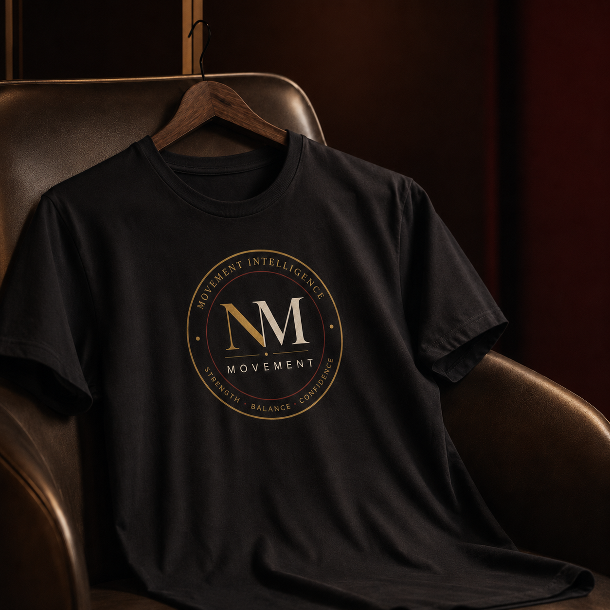 Black Neely MacArthur Movement tee with NM seal